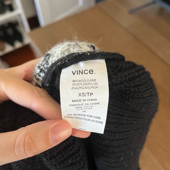 Vince Graphic Texture Wool Cardigan - Picture 4 of 5